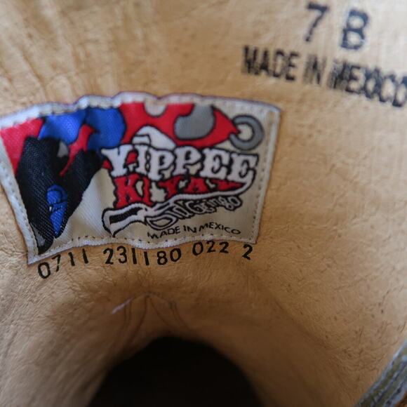 Old Gringo Boots Women 7 Western Floral Embroidered Yippee KiYay Leather Cowgirl - Picture 13 of 16